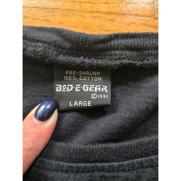 Vtg Rare 1991 Bod-E Gear Women's Large Graphic Print T-Shirt "Bad Girl" USA Made - Picture 6 of 8